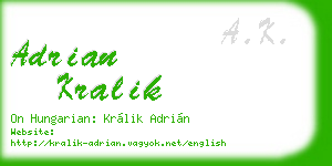 adrian kralik business card